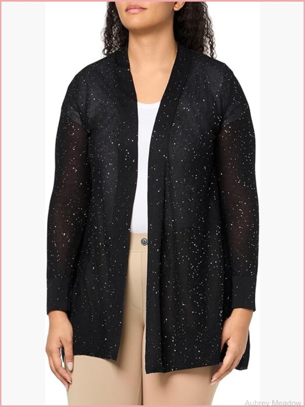 Open Front Sequin Cardigan Long Sleeve Pullover Sweater
